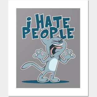 Cat Hates People Posters and Art